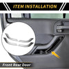Jeep Wrangler JK Front Rear Door Handle Bezel Cover Trims (2007-2018)