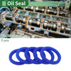 Oil Seal 38x50x6mm Rotary Shaft Seal TPU Blue 5 Pcs
