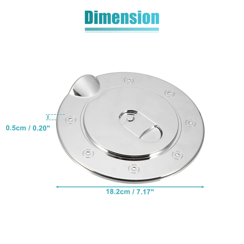 GMC Sierra 3500 Chrome Plated Fuel Tank Filler Cap Cover Decoration Stick-on