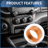 Dodge RAM (2018-2022) 5x Orange Volume Switch Knob Cover Ring