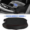 Honda HR-V (2016-2021) Black / Red Microfiber Leather Armrest Cover Pad