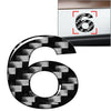 1pc Carbon Black Window Door Wall Car Badge Emblem Decal Sign