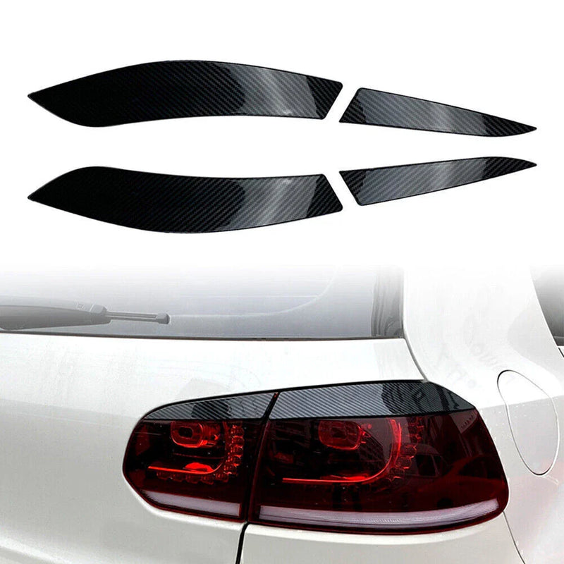 VW Golf 6 Carbon Fiber Rear Tail Light Eyelid Trim Cover (2008-2013)