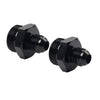 Universal 2 x Black Aluminum AN6 Flare to 8AN ORB Male Fitting Adapter