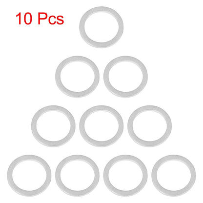 10 x M18 Silver Tone Oil Drain Plug Gaskets for Toyota (90430-18008)