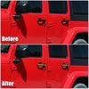 Jeep Wrangler 2007-2018 Green 5 x Door Handle Trim & Button Covers