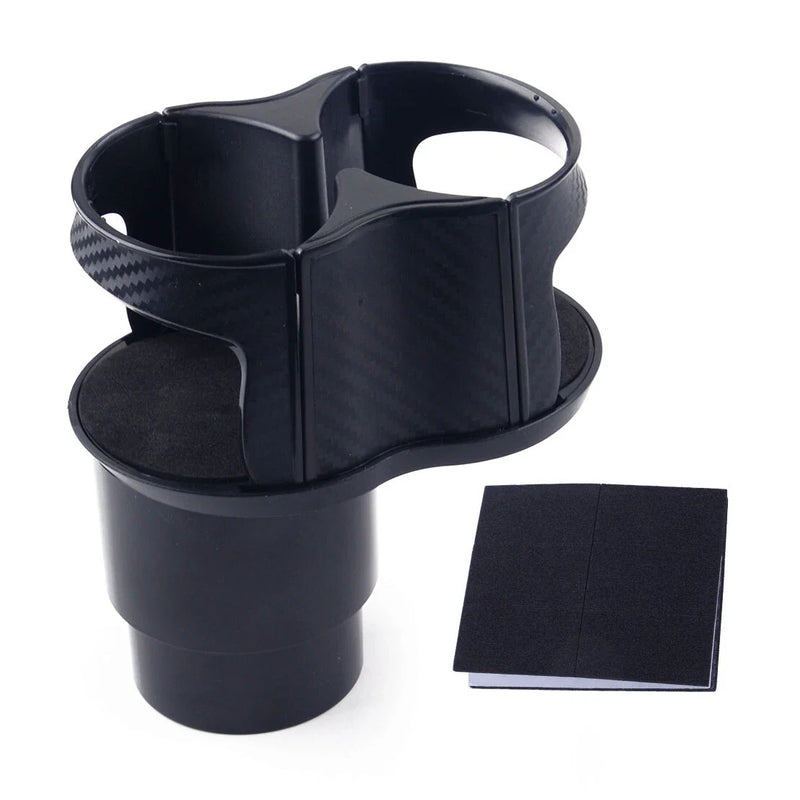 Car Center Console Carbon Fiber Water Cup Holder Cover