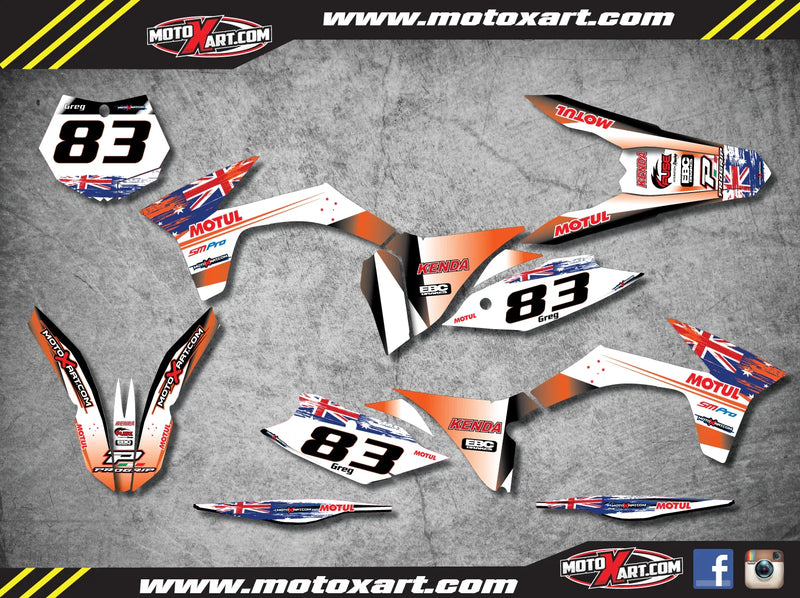 KTM 250 SX (2011-2012) Decals Stickers Custom Graphic Kit - AUSSIE PRIDE