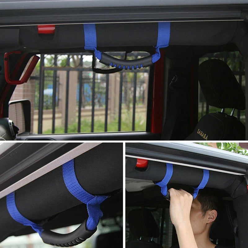 Jeep Wrangler CJ YJ TJ JK JL 4pcs Roller Grabber Roof Handle Bar (1955-2021)