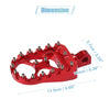 Motorcycle 1 x Pair Foot Peg 360° Rotating Aluminum Alloy Red