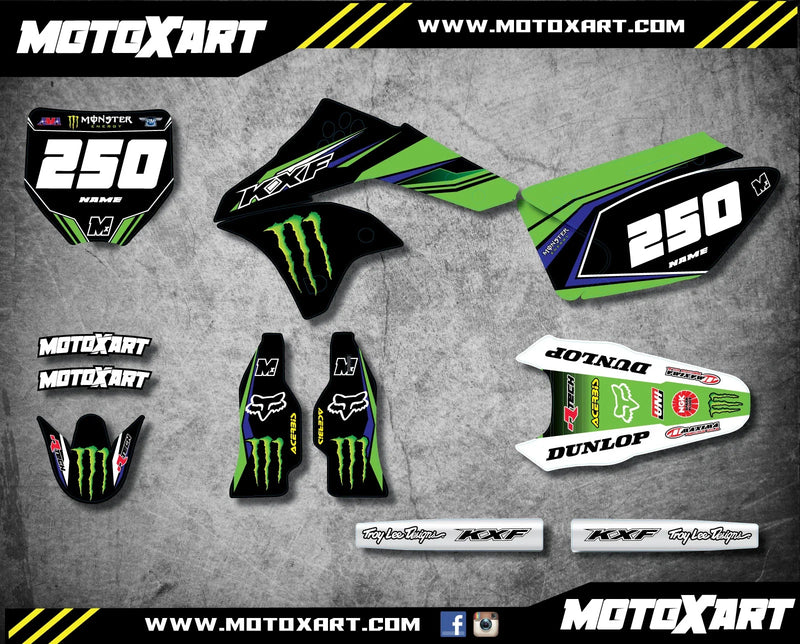 KXF 250 Full Graphics Kit Decals (2006-2008)