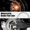Make Model 10mm Motorcycle Braided Brake Clutch Oil Hoses Pipe Silver Tone