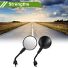 M8 Motorcycle M8 Rear View Mirrors Round Shape Handlebar Mirrors Black Iron