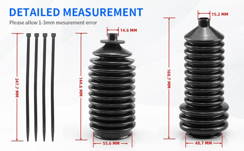 Polaris Ranger RZR 2 x Steering Rack Boots (2007–2019)