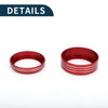 Ford Mach-E (2021-2024) 2 Pcs Red Gear Shift Switch Knob Cover Ring