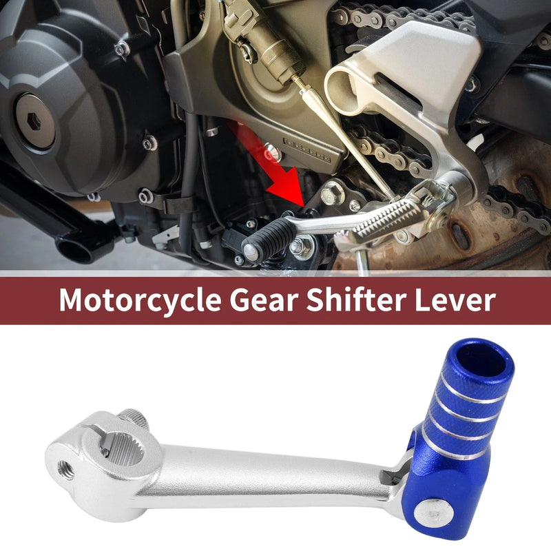 Bosuer M5 Silver Tone Blue Folding Shifter Lever