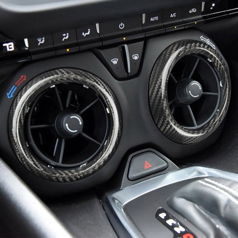 Camaro Center Air Vent Outlet Cover Interior Trim Carbon Fiber (2016-2021)
