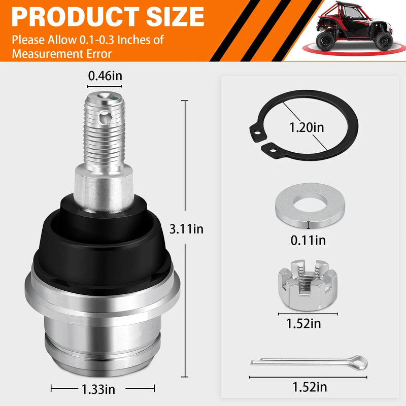 Honda Pioneer 1000 2 x Front Upper Ball Joints (2016–2022)