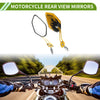 M8 / M10 Motorcycle Rear-View Mirror Polygonal Shape Black Gold Tone Plastic