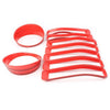 Jeep Wrangler JL Red Front Headlight & Grille Cover Trim (2018)