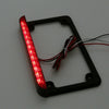 Universal Motorcycle 6" LED License Plate Frame with Tail Brake Light