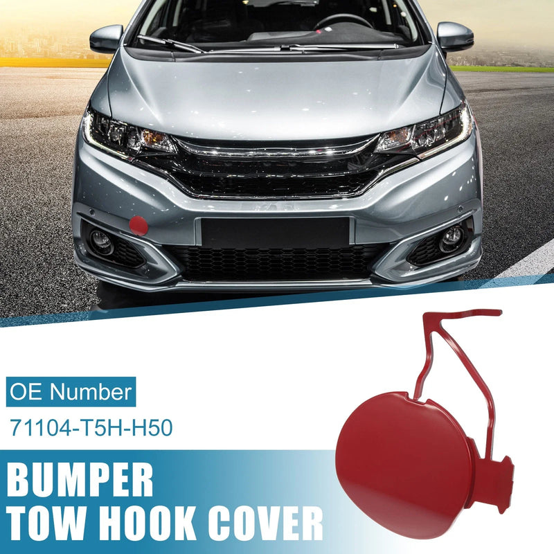 Honda Fit (2018-2019) - Red Front Bumper Tow Hook Cover