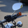Pair 7/8" 22mm Orange Carbon Fiber Pattern Motorcycle Handlebar Ends Plug Cap