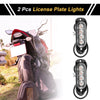 Motorcycle 2 x License Plate Light 12V LED Tag Lamp