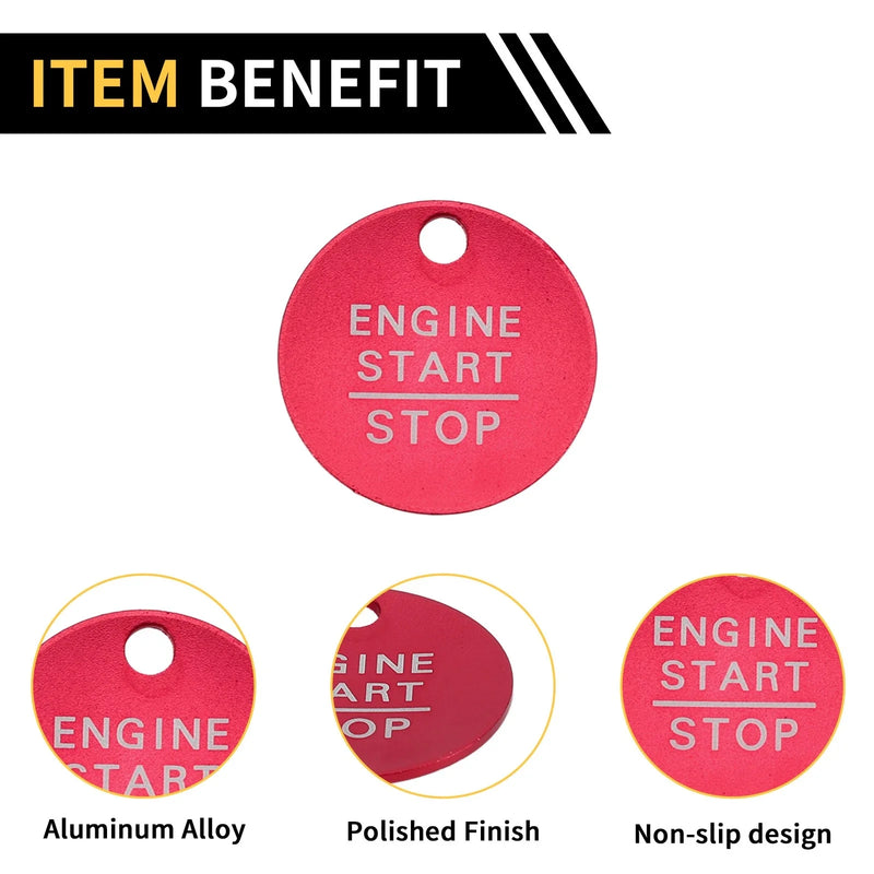 Ford F-150 (2016-2021) Red Engine Start Stop Button Cover