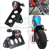 Motorcycle Metal Side Mount License Plate Holder Tail Light Bracket