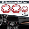 Honda CR-V (2017-2021) Red 3 x AC Knob Ring Covers