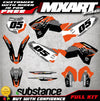KTM 250 SX Graphics Decal Kit Stickers (2007-2010)