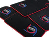 BMW ER56 Design with Red Trim - Premium Quality Black Floor Mats