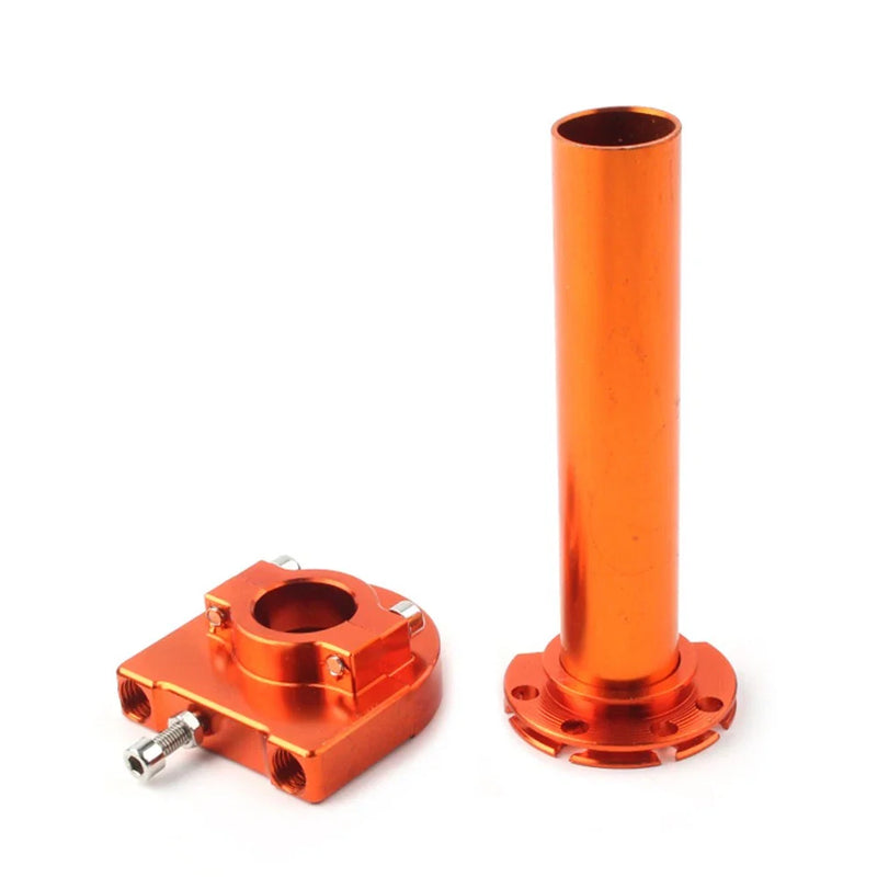 Motorcycle Universal Orange 7/8" Turn Twist Throttle Handle Bar Tube