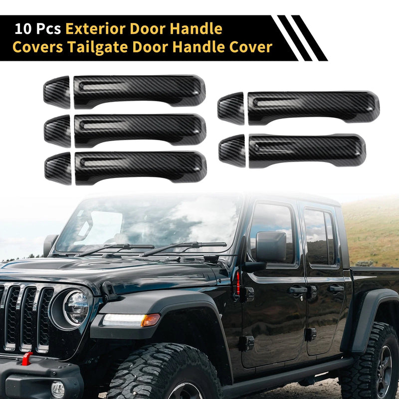 Jeep Gladiator Set Door Tailgate Handle Cover (2020-2023)