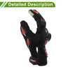 M Motorcycle Gloves Breathable Full Finger Nylon Outdoor Red 1Pair