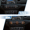 Jeep Wrangler Air Conditioner & Headlight Switch Knob Cover Set (2007-2018)