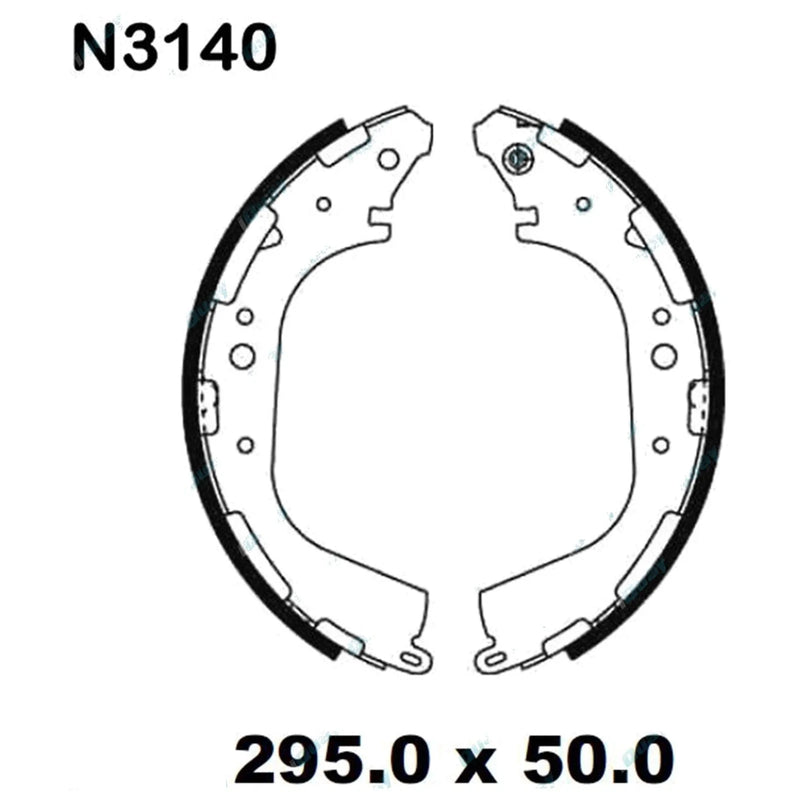 Nissan Pathfinder R50 1995-2005 4X4 V6 VG33E 3.3L Drum Rear Brake Shoes Set