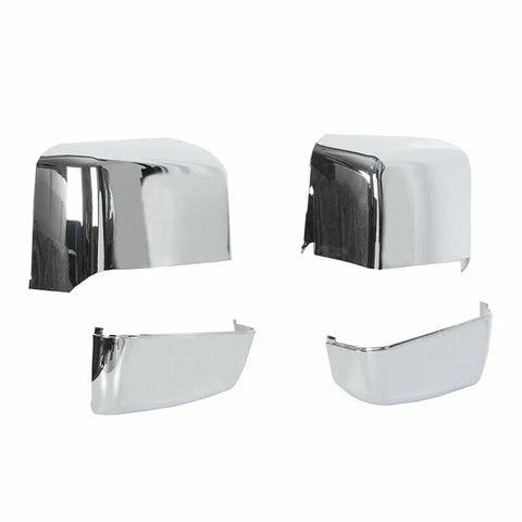 Chevy Silverado GMC Sierra 4 x Chrome Tow Mirror Cover Caps (2014-2019)