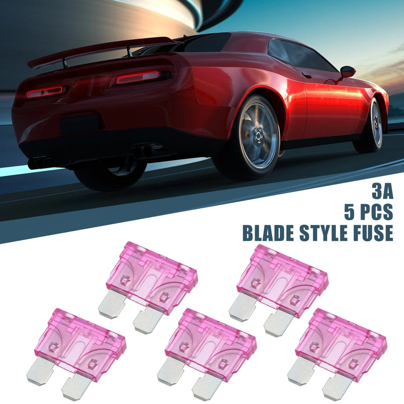 Car 5pcs Blade Style Fuses 3A