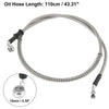 Motorcycle Brake Clutch Oil Hose Line Pipe / 110cm / Hydraulic Silver Tone