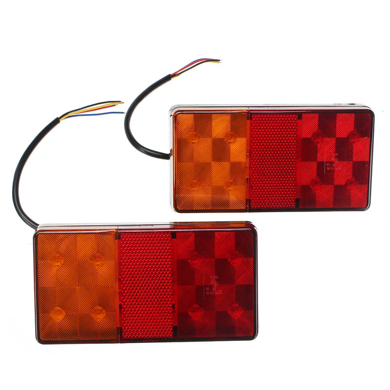 Trailer Truck Brake / Rear Signals Amber+Red LED Tail Lights