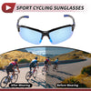 Motorcycle Riding Goggles Light Blue Lens Black Blue Frame Tri-acetel Cellulose