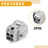 Hyundai - Gray Plastic 2 x Pin Ignition Coil Connector Plug