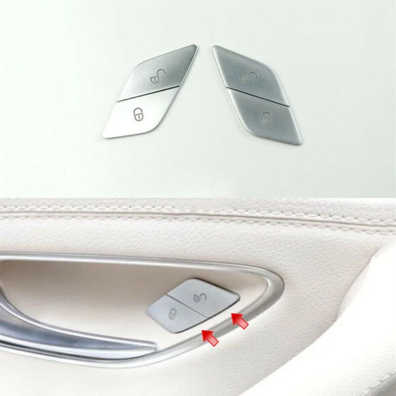 Benz C E Class W205 W213 X253 4 x Door Lock Unlock Buttons Cover