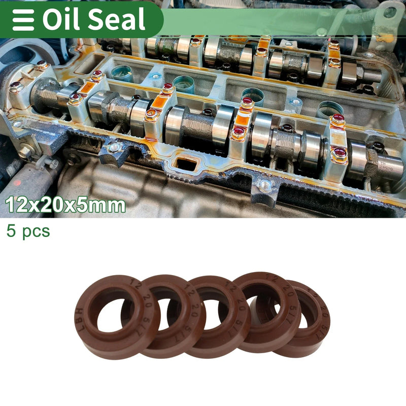 Oil Seal / 12x20x5mm / Seal Ring Rotary Shaft FKM Rubber for