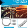 304 Stainless Steel Adjustable Worm Hose Clamps with Fasteners - DIY