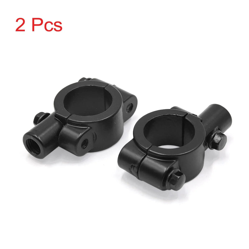 Motorcycle 2 x Handlebar Mirror Mount Bracket M8x1.25 Black Universal