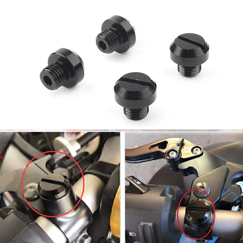 Yamaha, Honda, Suzuki, Kawasaki, BMW 4 x M10 Mirror Hole Plugs