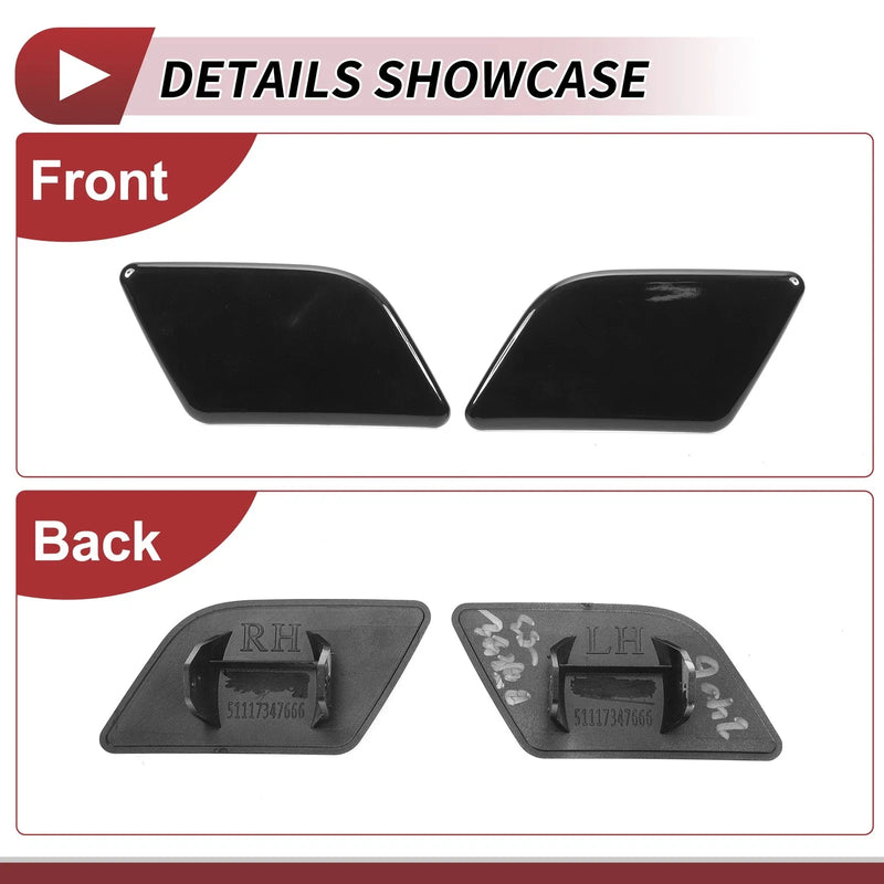 BMW X1 (2013 - 2015) Black Front Left/Right Washer Nozzle Cover Cap
